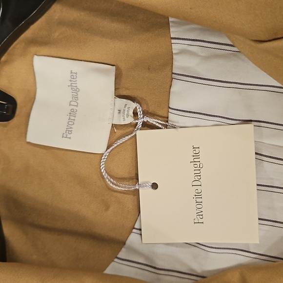 💕FAVORITE DAUGHTER💕 The Charles Double Breasted Trench Coat ~ Sand Medium NWT - Picture 13 of 16
